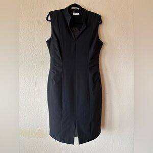 Calvin Klein Black Dress, Front Slit, Side‎ Zip, Perfect Little Black Dress 12